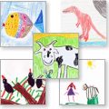 Zeichnungen von verschiedensten Tieren